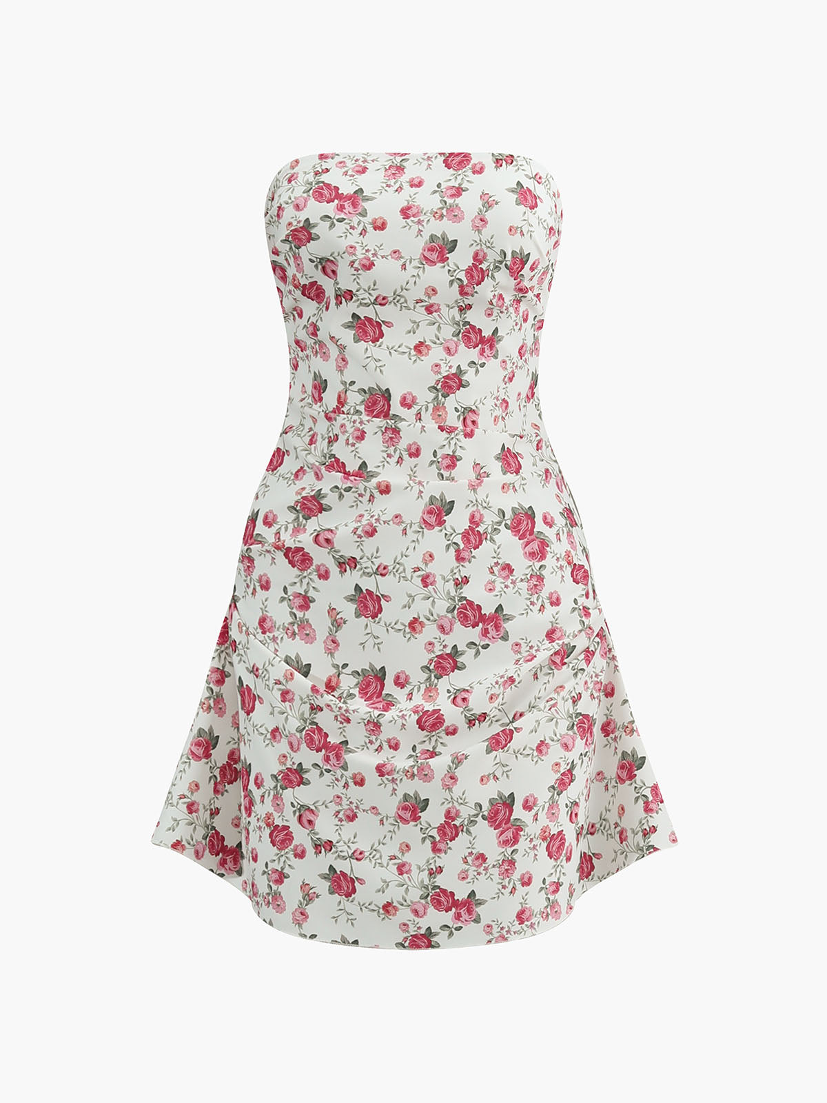 Rose Garden Floral Tube Short Dress